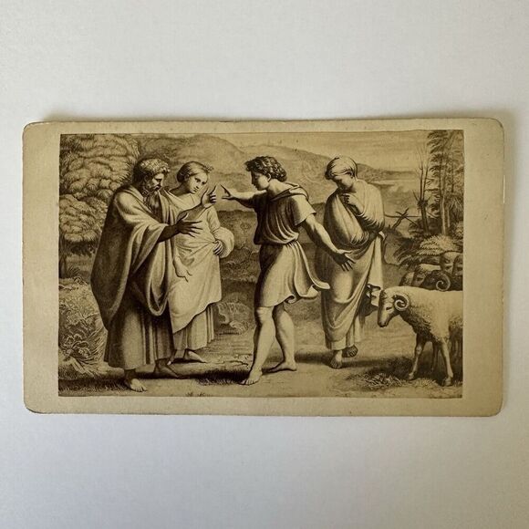 Antique CDV Card Rafael The Deceived Jacob 4”x2.5” - Picture 1 of 2